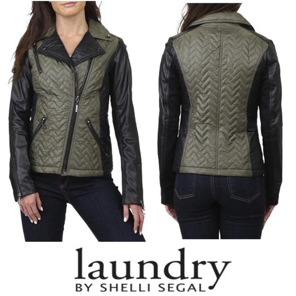 Laundry By Shelli Segal Jackets & Blazers - NWT LAUNDRY Quilted Faux Leather Motorcycle Jacket